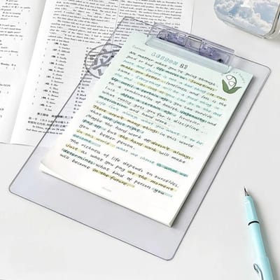 Schrijfblok Transparant A4 Klembord Met Laag Profiel Gouden Klem Documentmap Archiefmap Bordklem Schrijfklembord paars