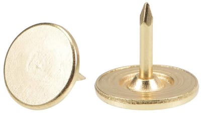 Dailygoods- Pushpinnen 50 stuks - Zware Platte Kop - Decoratieve Duimspijkers - Duurzaam Metaal - Klassiek Brons - Voor Prikborden en Doe-het-zelfgebruik