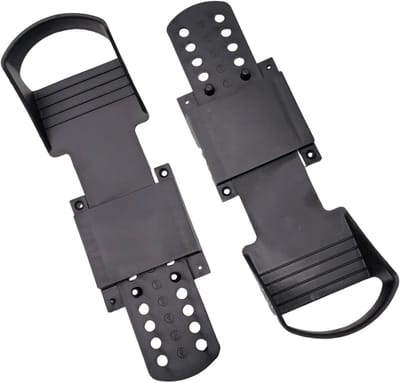 Roeitrainer Pedalen - Voetbanden Trainer - Fitness Thuis - Schokabsorberend Antislip - 8.4 x 13.6 cm - Zwart