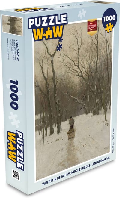 Puzzel Winter in de Scheveningse bosjes - Anton Mauve - Legpuzzel - Puzzel 1000 stukjes volwassenen
