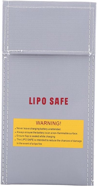 Batterijbeveiligingstas - Beschermhoes Oplaad - Veilig Opladen - Brandwerend Glasvezel - 100x200 Mm - Zwart