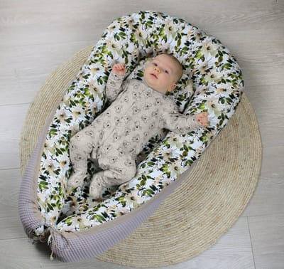 Babynestje - 110 x 75 cm - Babyshower - Appelbloesem Groen