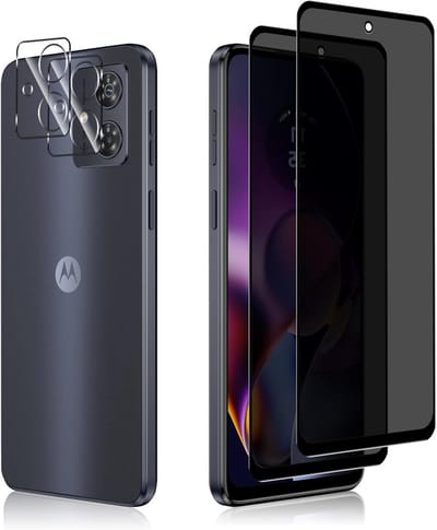 Privacy Screen Protector en Camera Bescherming, Geschikt voor Moto G54 5G, 9H Hardheid, Anti-Spionage, Tempered Glass, Verpakking van 2 Stuks, Bescherming tegen Krassen en Vingerafdrukken