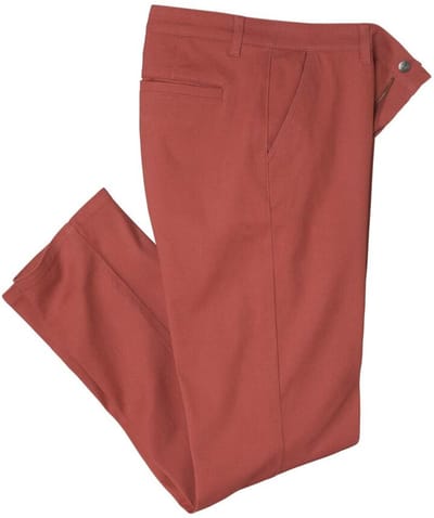 ATLAS FOR MEN - Terracotta regular chinobroek met stretch - Heren - Verkrijgbaar in grote maten - W40