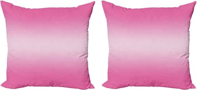 ABAKUHAUS Ombre decoratieve kussenhoez 2-pack, snoep-geïnspireerd design, 40x40 cm, roze