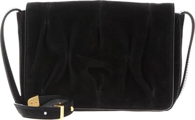 COCCINELLE Leren Schoudertas Avondtas Marquise Goodie Suede Crossbody Bag Noir Zwart
