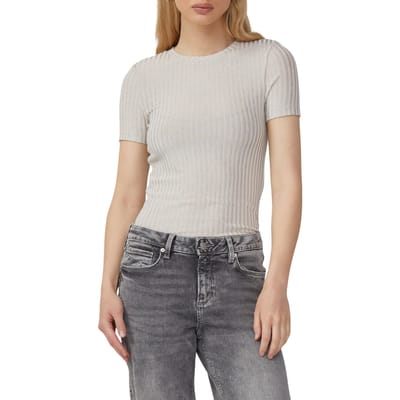 s.Oliver -qs T-shirts White Silver Size: M | T-Shirts Outlet | Dames | Zilver