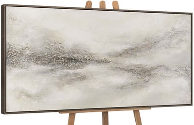 Canvas schilderij handgeschilderd misty distance abstract – YS-Art Gallery – Luxe wanddecoratie voor woonkamer – Modern schilderij voor slaapkamer en hal