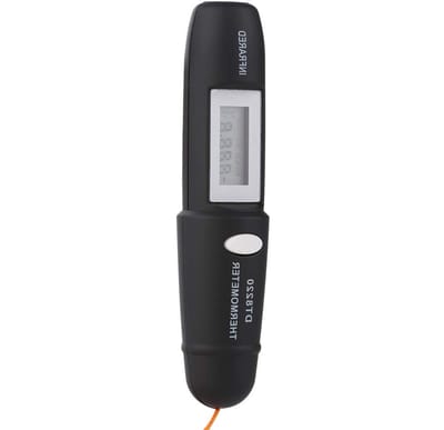 Allecto Infraroodthermometer - Contactloze laserthermometer - LCD-kleurendisplay - Koken BBQ vriezer - -50 °C ~ 220 ℃ (-58 ℉~ 428 ℉) - Voedselthermometer - Geschikt voor diverse toepassingen - White Model