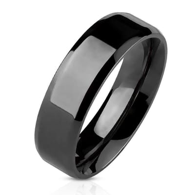 Ring Dames - Ringen Dames - Ringen Vrouwen - Ringen Mannen - Zwarte Ring - Heren Ring - Ring - Afgeronde Hoek - Bevelo