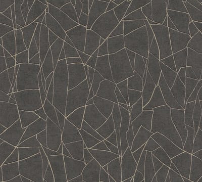 3D BEHANG | Grafisch - Zwart Metallic - A.S. Création French Affair