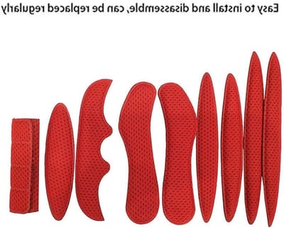 Helm Padding Kit - Fietshelm Pads - Helm Comfortabeler Maken - Universele Foam Pads - 2 Sets - Rood
