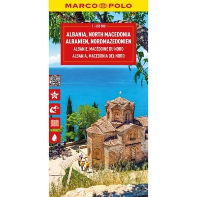 Marco Polo Wegenkaart Albanië, Noord-Macedonië - Marco Polo Wegenkaart
