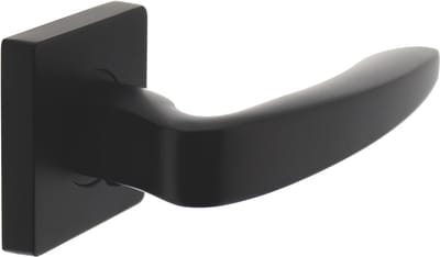 Intersteel Deurkruk Zeus op vierkant rozet mat zwart