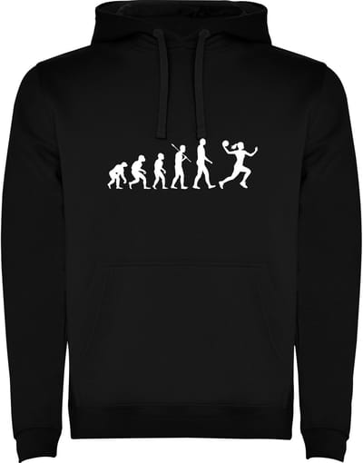 Hoodie Zwart Evolutie Handbal - Sport - Humor Maat M