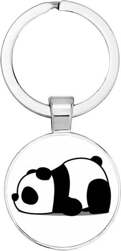 Akyol - Panda liggend Sleutelhanger - panda - panda liefhebbers - dieren liefhebber - houden van - verjaardagscadeau - gift - geschenk - kado - 2,5 x 2,5 CM