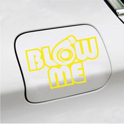 Bumpersticker - Blow Me - 10,1 X 14,8 - Geel