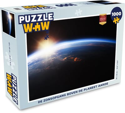 Puzzel De zonsopgang boven de planeet aarde - Legpuzzel - Puzzel 1000 stukjes volwassenen