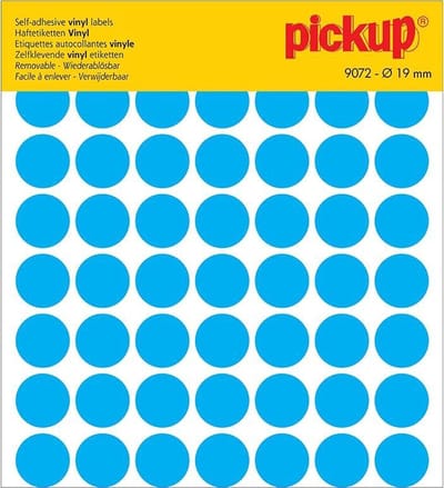 Pickup Stippen vinyl 19 mm blauw - 9072