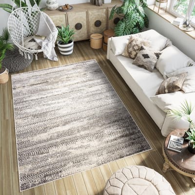 Tapiso Petra Vloerkleed Beige Woonkamer Modern Tapijt Maat- 120x170
