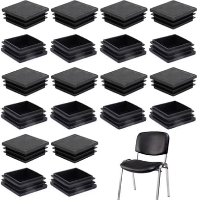 Cosensi - Vierkante Pijppluggen - 20 Stuks - Flexibel en UV-bestendig - 35 x 35 mm - Eindstop voor Meubels - Geschikt voor Binnen en Buiten