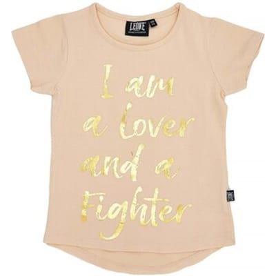 T-shirt Korte Mouw Leone 1947 Girl Short Sleeves Chic Gold