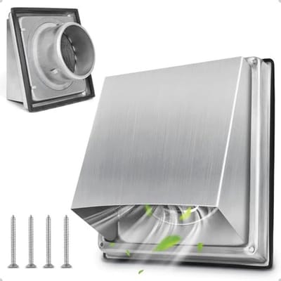 Ventilatierooster Roestvrij Staal Ø125 mm - Weerbestendig Met Insectengaas voor Ventilatieopeningen en Afzuigkappen