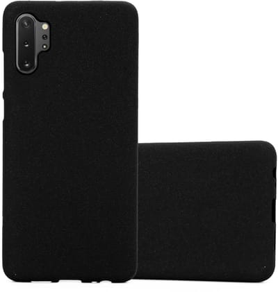 Cadorabo Hoesje geschikt voor Samsung Galaxy NOTE 10 PLUS in FROST ZWART - Beschermhoes gemaakt van flexibel TPU silicone Case Cover