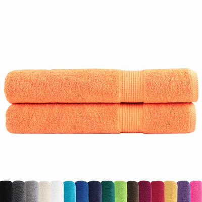 vidaXL - Handdoeken - SOLUND - 2 - st - 600 - g/m² - 100x200 - cm - oranje