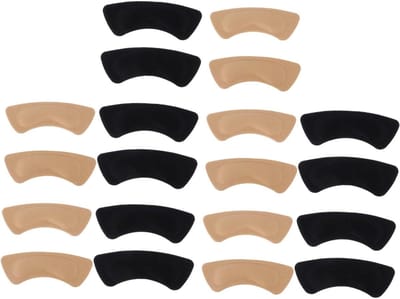 Hielstickers - Schoenpads - Comfortabel Lopen - Zelfklevend - 10 Paar - Zwart Beige