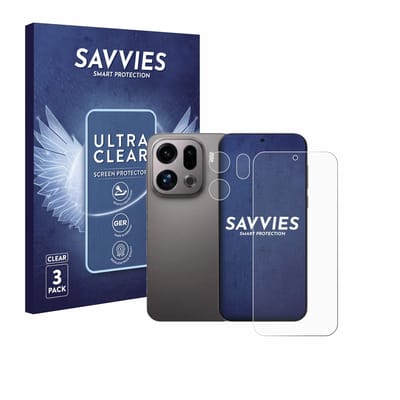 Savvies - Screenprotector voor Oppo Find X9 (Voor+Camera) - Folie Beschermfolie transparant 6 Stuks