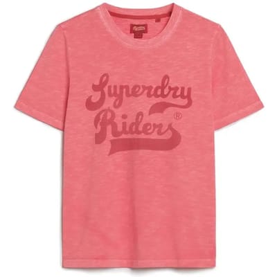 T-shirt Korte Mouw Superdry T-shirt Archive Kiss Print manches courtes