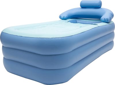 J&R Opblaasbaar bad - Opblaasbaar ligbad - Opblaasbaar ijsbad - 150cm - Draagbaar - Blauw