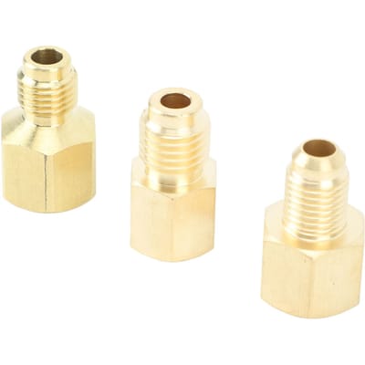 3pcs Adaptateur en Laiton pour Climatiseur Adaptateur Durable pour Vide Adaptateur Portable de Charge Port de Vide pour Appareils Ménagers