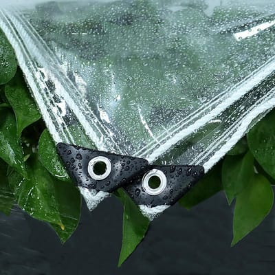Doorzaam Dekzeil - Waterdicht PVC - Tuin Beschermen - Zwaar Belastbaar 400g/m² - 1 x 4 meter - Transparant