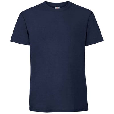 Fruit Of The Loom Heren Ringgesponnen Premium T-Shirt (Deep Navy)