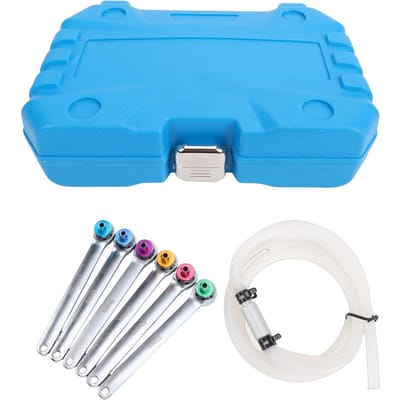 Jeu de 7 clés de purge de frein 7 8 9 10 11 12 mm Kit de clés de purge de frein avec tuyau à clapet anti-retour pour véhicules