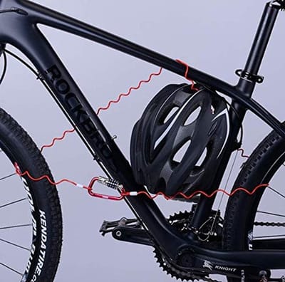 Dailygoods- Fietsslot 4-cijferig Wachtwoord - Vouwslot - Antidiefstal - Anticorrosief - Zwart - Veiligheidsbescherming - Fietsbeveiliging