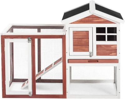 Happyment Houten Kippenhok Deluxe - Knaagdieren hok - Knaagdier - Konijn - Kooi