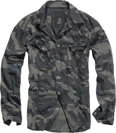 Heren - Modern - Casual - Streetwear - Menswear - Dikke kwaliteit - Blouse - Slim - Shirt - Worker dark camo