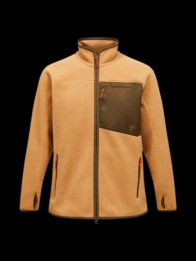 Pile Zip Fleece Heren Sierra Sand M