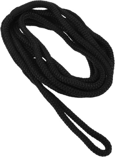 Jachtpierkabel Scheepsaanlegtouw - Boottouw Aanleglijn - Boot Aanmeren - Gevlochten Nylon - 480 cm - Zwart