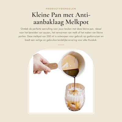 Dailygoods- Melkpot 250 Ml - Anti-aanbaklaag - Kookpot - Multifunctioneel - Veilig - Comfortabel Keukengereedschap - Sauspannetje