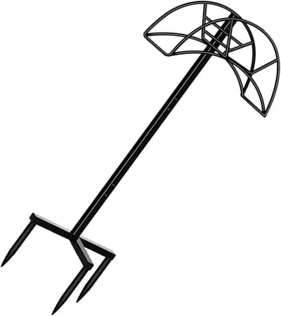 Tuinslanghouder - Slanghaspelrek Opbergrek - Tuin Organiseren - Met 3 Stekelige Voeten - 110 cm Hoog - Zwart