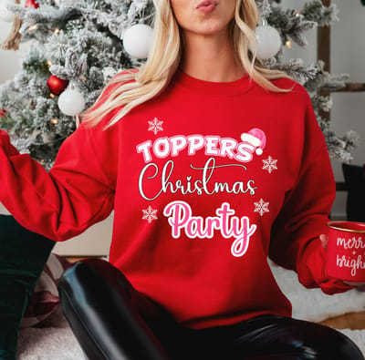 Dames kersttrui- Maat S- Toppers Christmas Party- Rode sweater- foute kersttrui- kerst party.