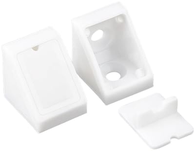 Dailygoods- Plankdragers 20 Stuks - Witte Hoekverbindingen - Kunststof 90 Graden - Hoeksteun - Schroeven Niet Inbegrepen - Rechthoekig - Hoeksteunen