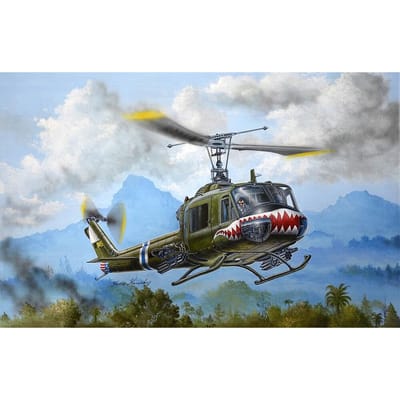 Trumpeter Modelbouwpakket Schepen - 05112 UH-1B Huey Gunship - Amerikaanse Militaire Helikopter Plastic - 1:35 - Modelbouw