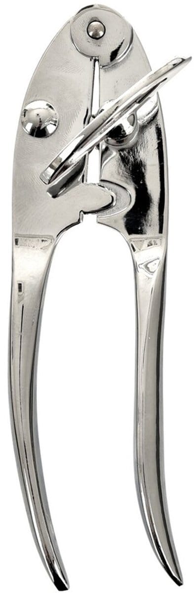 Orion Luxy Serie - Metalen Blikopener - 17 x 4 cm - Ergonomische Handgreep - Zilver