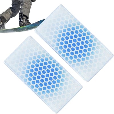 Skibeschermers Gel Pads - Scheenbeschermers Set - Sport Bescherming - Schokabsorberend Ontwerp - 2 Stuks - Blauw