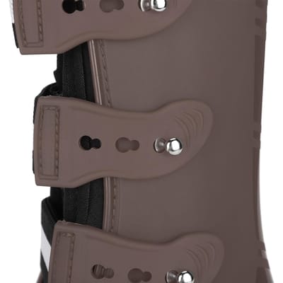 1 Set PU Paardenbeenbeschermers Been of Verdikte Leggings met Zachte Voering Uitrusting black